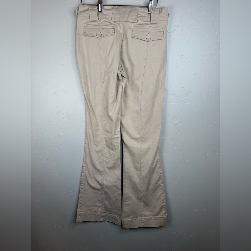 90s Vintage Delias Flare Khakis 100% Cotton Pants Size 5/6 - Picture 4 of 10